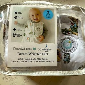 NIB Dreamland Baby Peter Rabbit Weighted Swaddle